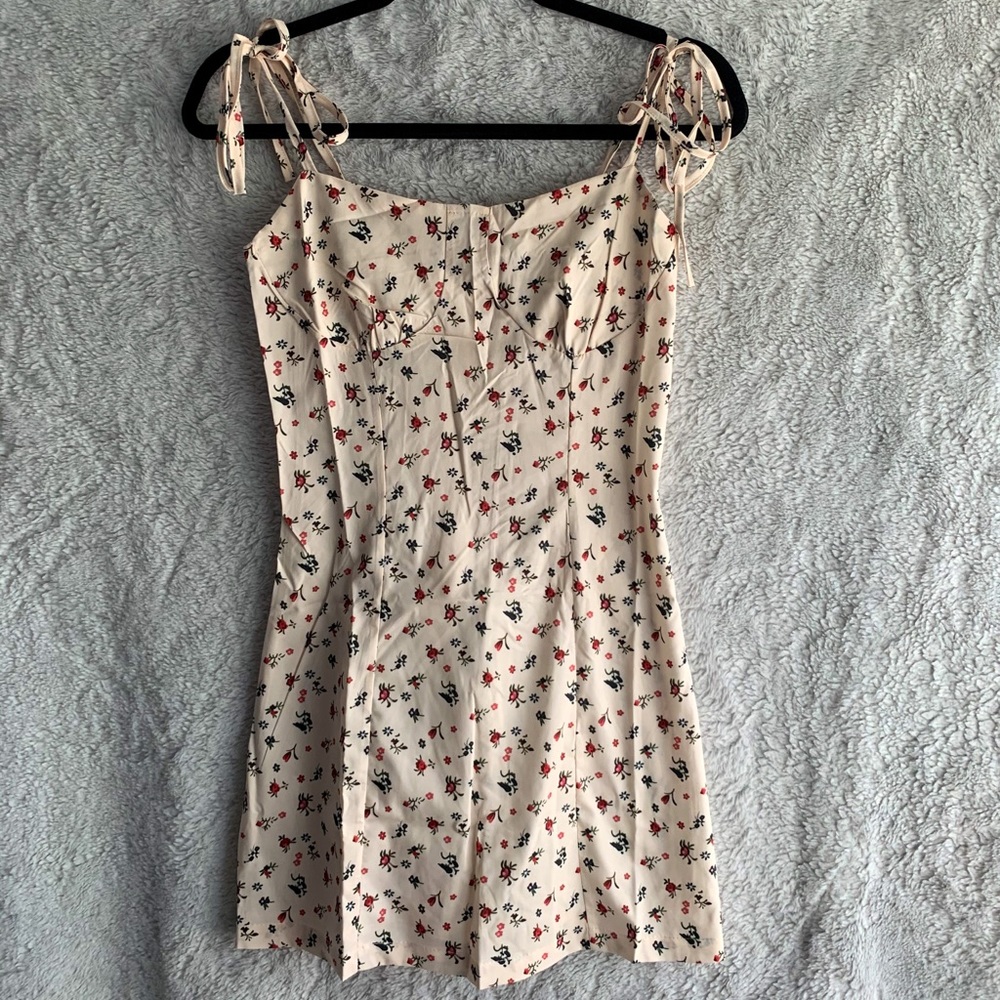 Floral Square Neck Mini Dress